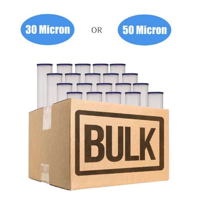 20 Pack 20 inch water sediment filter for well water city water fit big blue filter housing