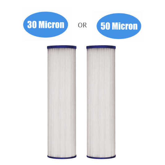 2 Pack 20 inch water sediment filter for well water city water fit big blue filter housing