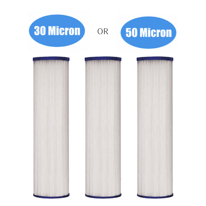 3 Pack 20 inch water sediment filter for well water city water fit big blue filter housing