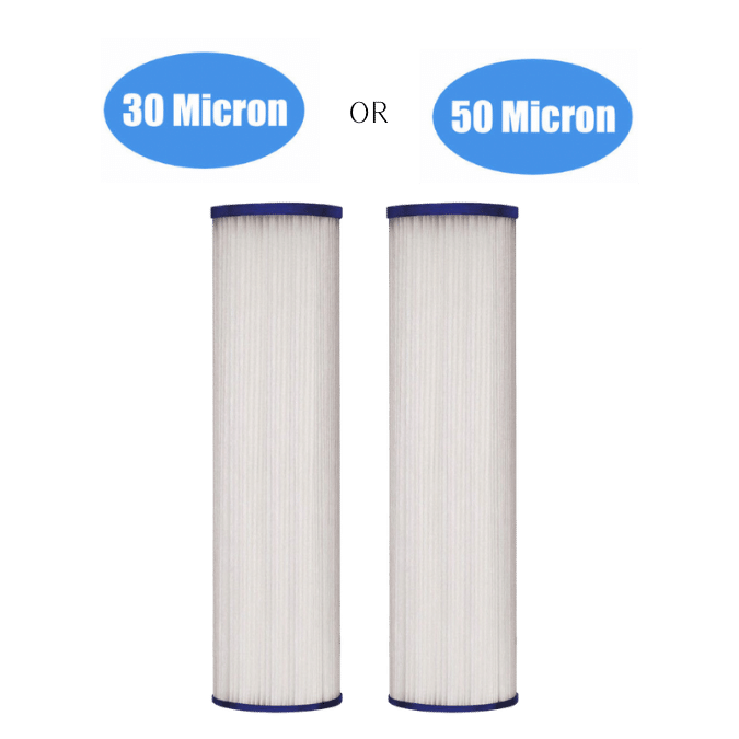 2 Pack 20 inch water sediment filter for well water city water fit big blue filter housing