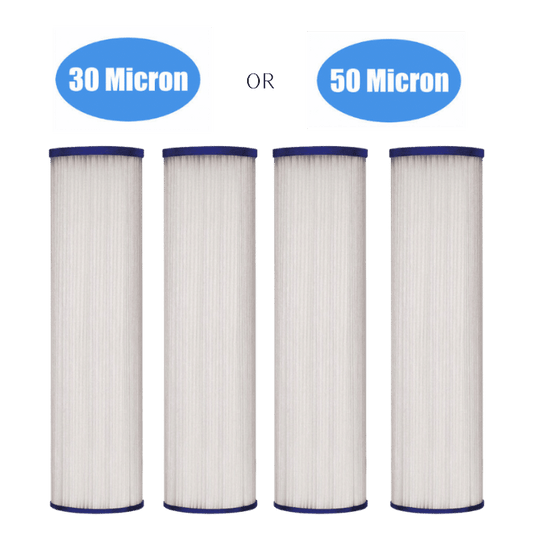 4 Pack 20 inch water sediment filter for well water city water fit big blue filter housing